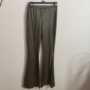 This are brown latex pants from charlottes russe.